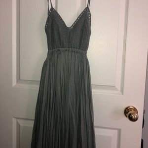 A long dress with an open back